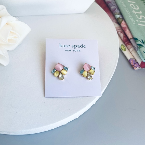Kate Spade Gold Tone Crystals Stud Earrings - Picture 6 of 8